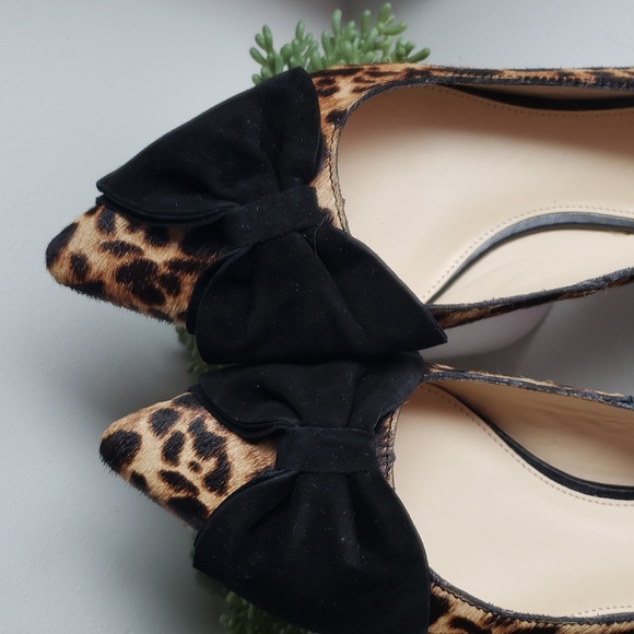 Vince Camuto Pindia Womens Leopard Print Women's Shoes with Black Bow. NWOB - Picture 4 of 15